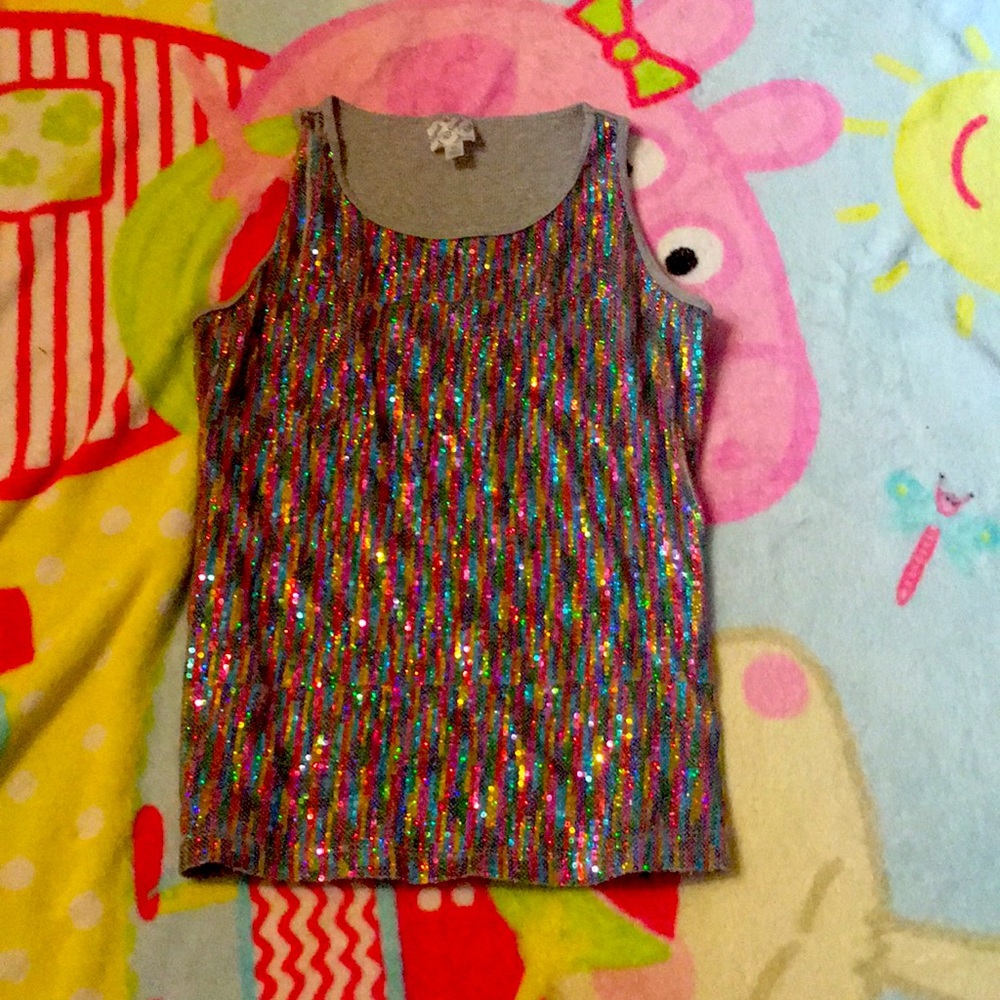 Grey sequenced Disney tank top